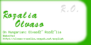 rozalia olvaso business card